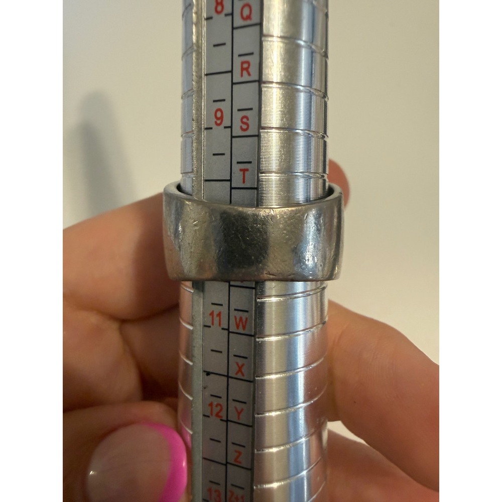 Lia Sophia Silver Tone Multi Row Crystal Baguette Statement Band Ring Size 10 - Picture 2 of 4